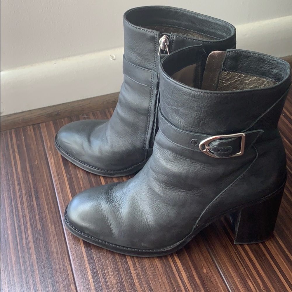 Johnston Murphy leather boots.